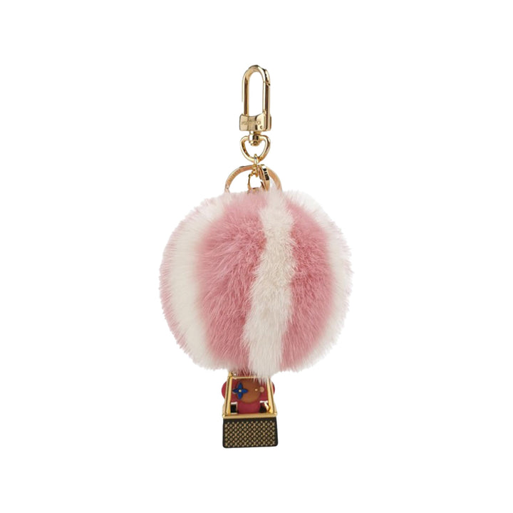 Louis Vuitton Mink Fur Vivienne Balloon Bag Charm Key Holder Pink