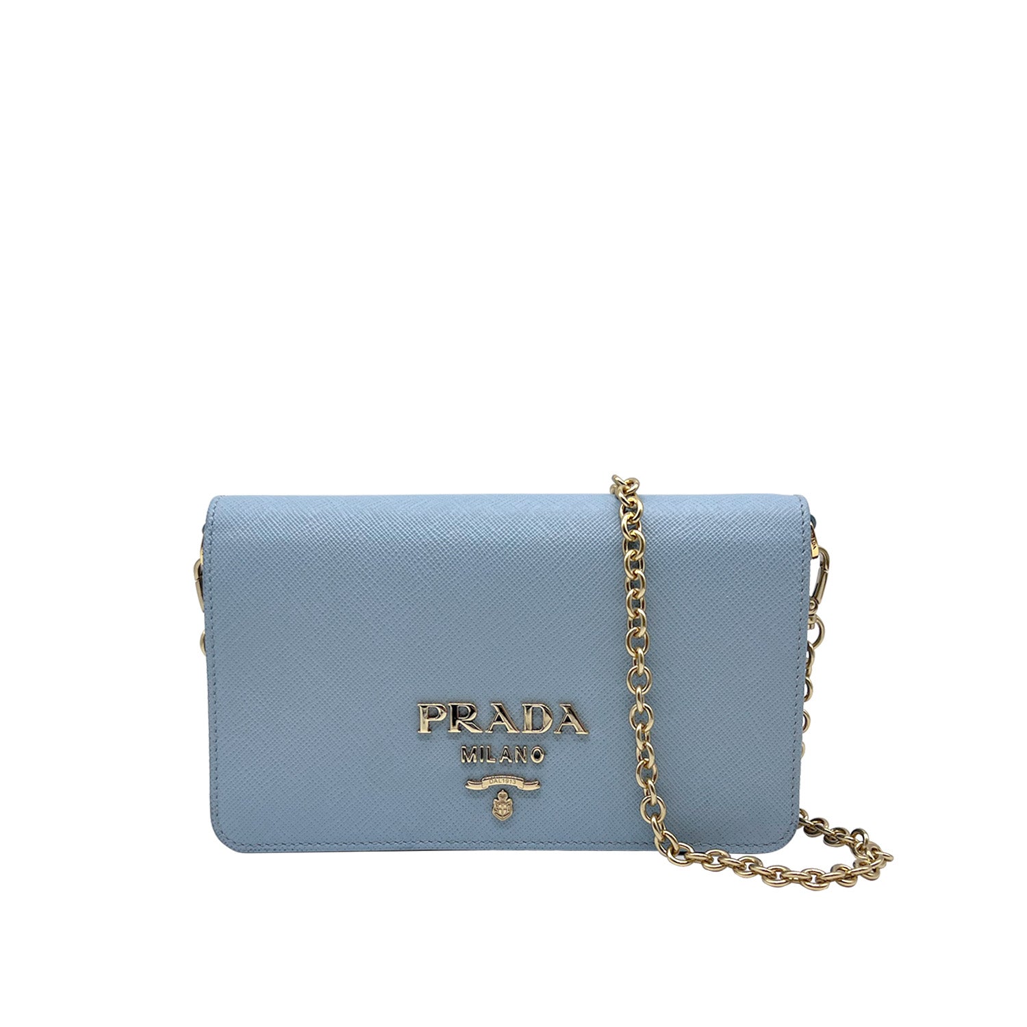 Prada Baby Blue Saffiano Leather Micro Bag w/ Strap Prada Visit our store  online today! Stop by now