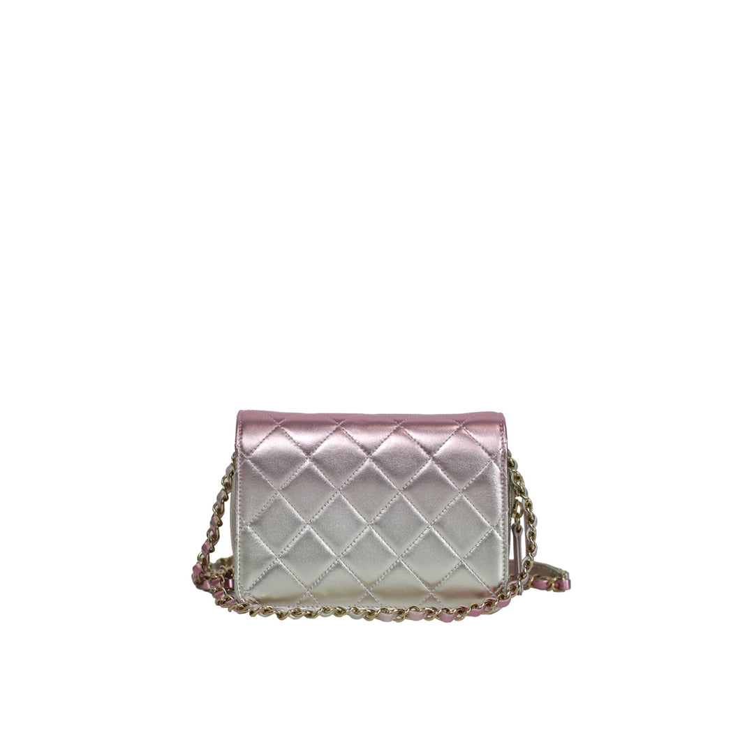 This Chanel crossbody bag features the iconic quilted leather.