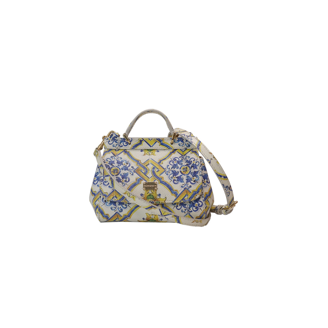 Dolce & Gabbana mini Miss Sicily bag with Majolica print.