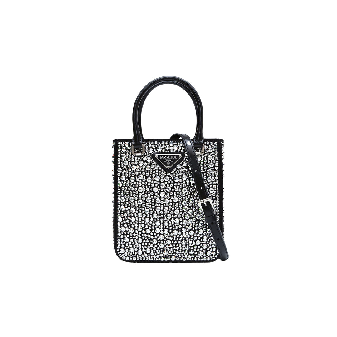 Prada Crystal-studded Duchesse Mini-bag