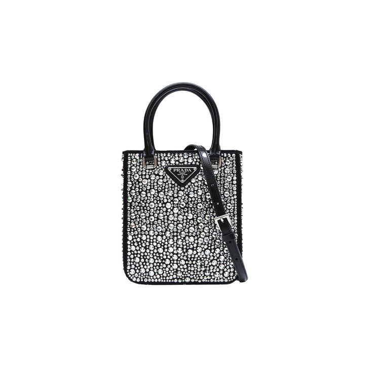 Prada Crystal-studded Duchesse Mini-bag