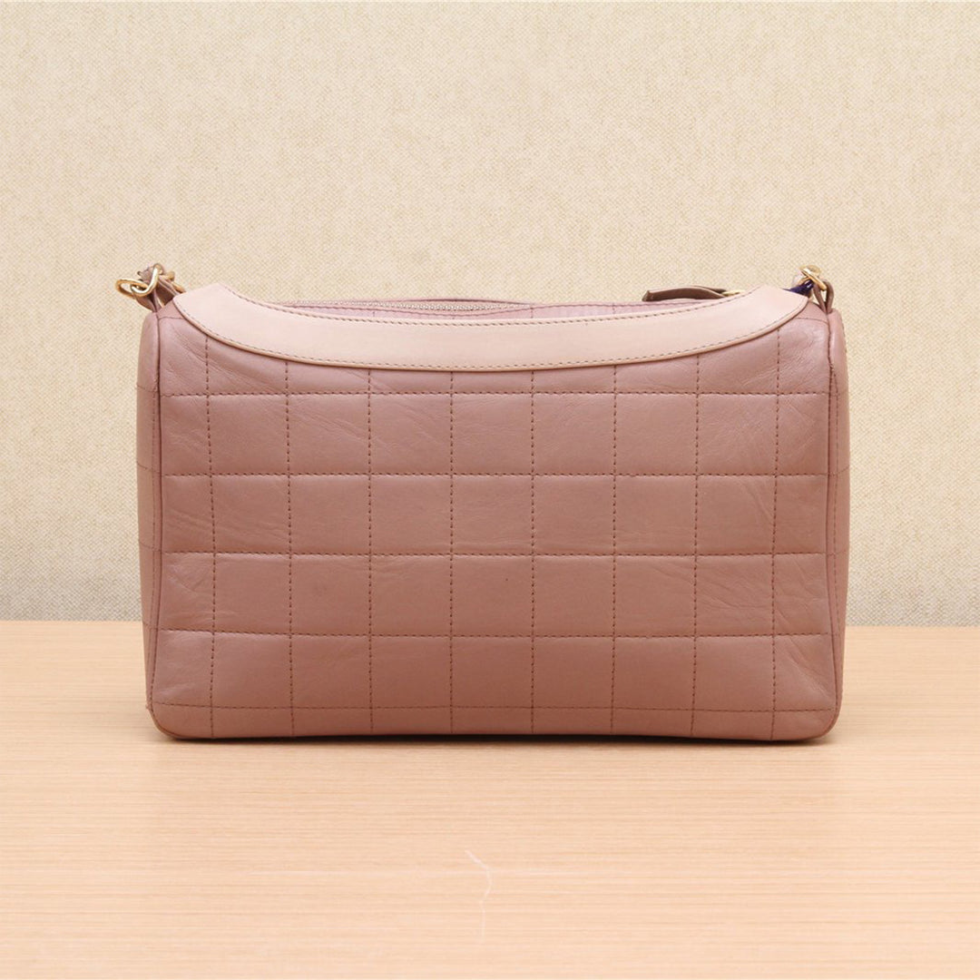 Chanel Calfskin Quilted Mademoiselle Jacket Shoulder Bag Dusty Pink