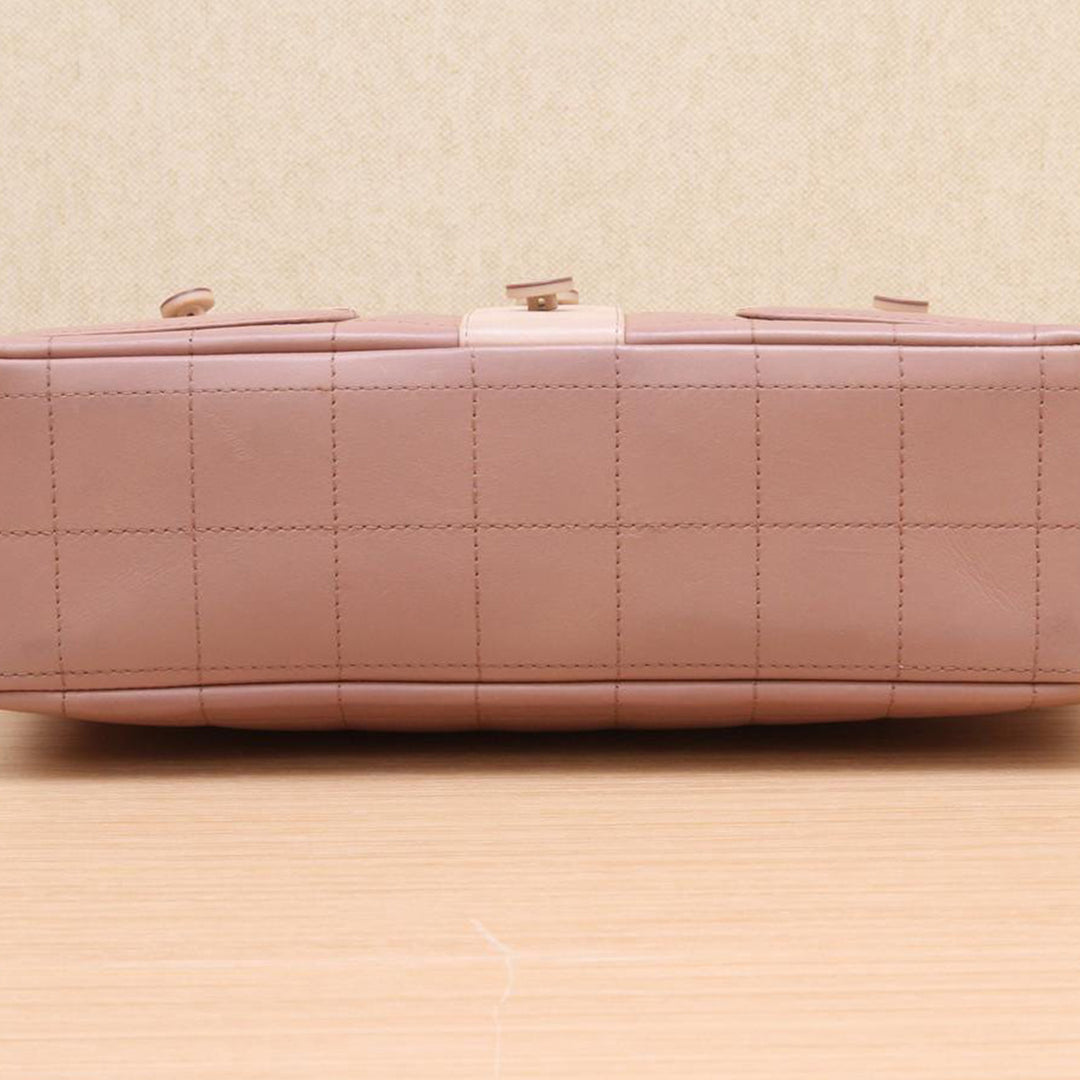 Chanel Calfskin Quilted Mademoiselle Jacket Shoulder Bag Dusty Pink