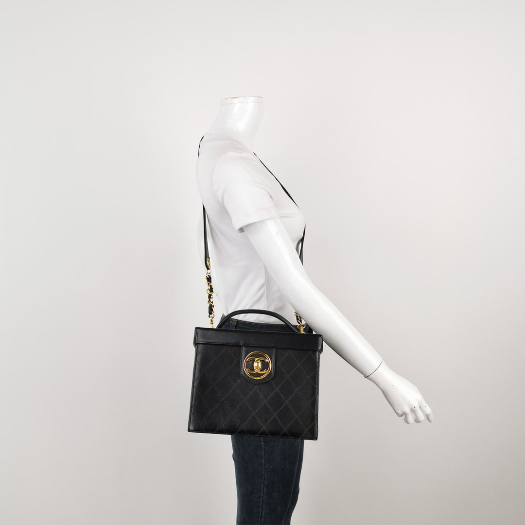 Chanel *Rare* Vintage Quilted Leather Vanity Case