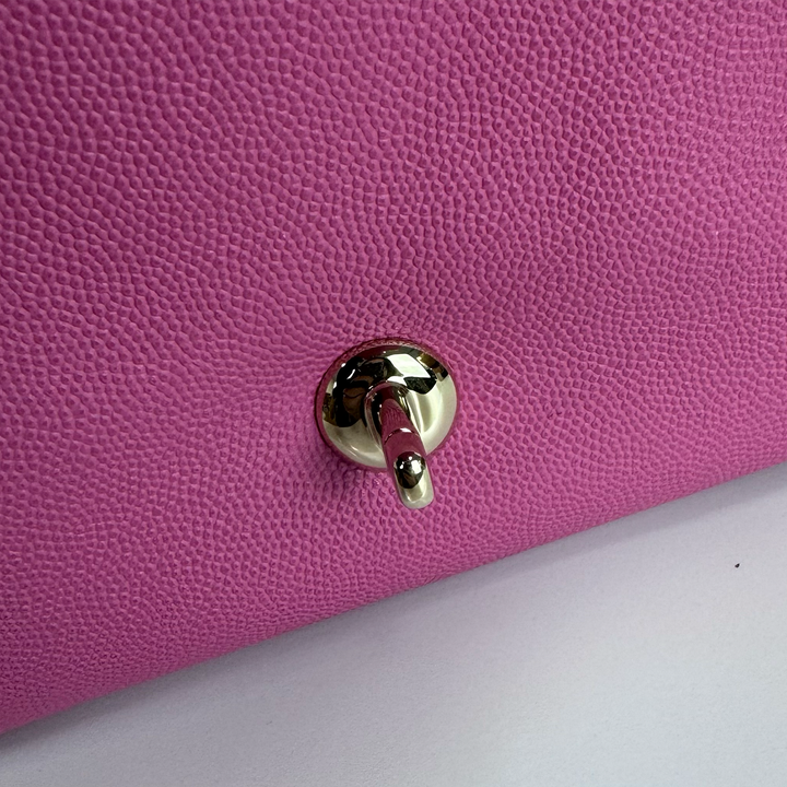 Chanel Medium CC Day Backpack in Pink Caviar Leather with Light Gold Hardware