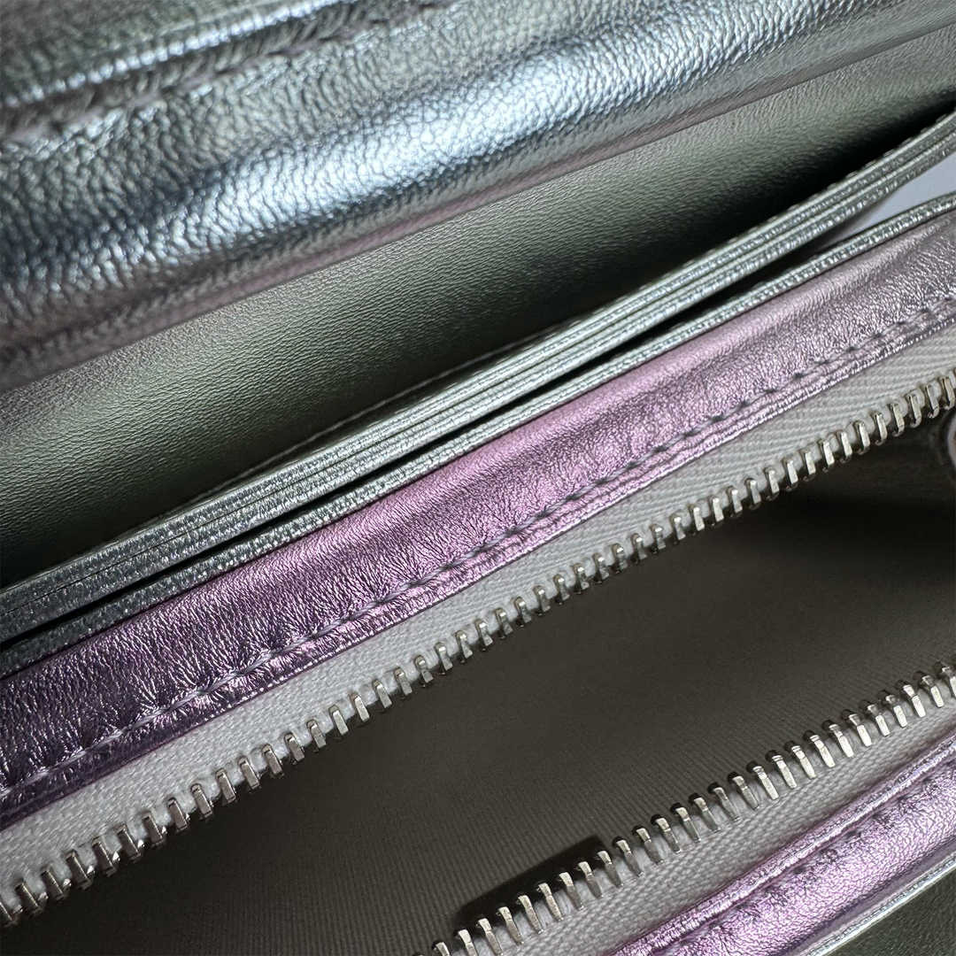 Chanel Like A Wallet Flap Bag in Iridescent Pink Lambskin