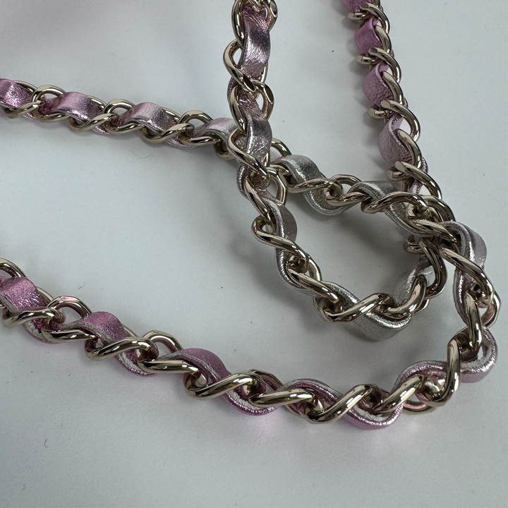 Chanel Like A Wallet Flap Bag in Iridescent Pink Lambskin