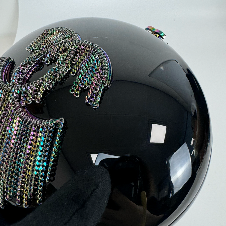 Chanel Holographic Chain Fringe CC Minaudiere in Black Plexiglass