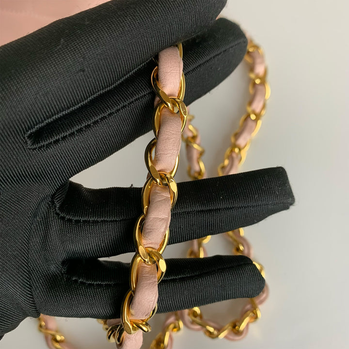 Chanel Vintage Pink Lambskin Mini Square Flap Bag