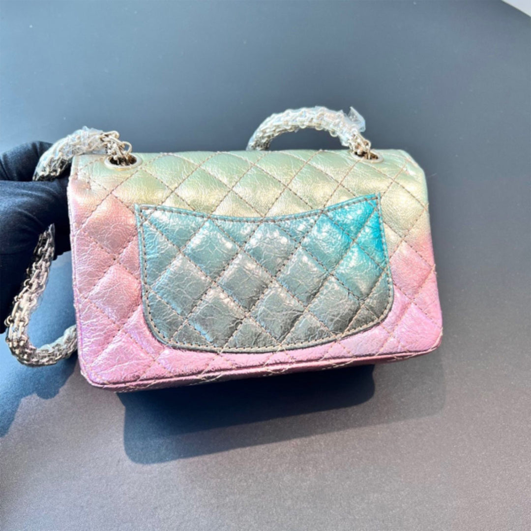Chanel Metallic Goatskin Quilted Mini 2.55 Reissue Flap Multicolor
