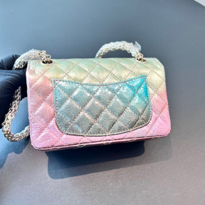 Chanel Metallic Goatskin Quilted Mini 2.55 Reissue Flap Multicolor