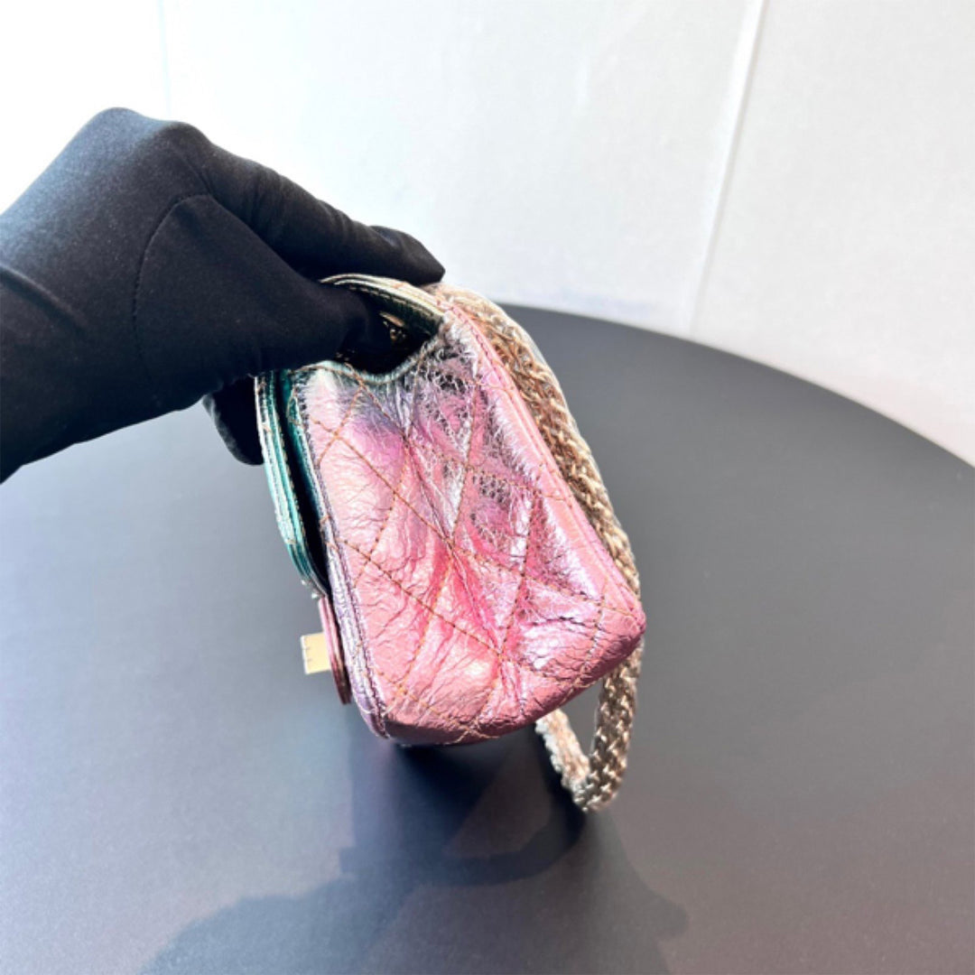 Chanel Metallic Goatskin Quilted Mini 2.55 Reissue Flap Multicolor