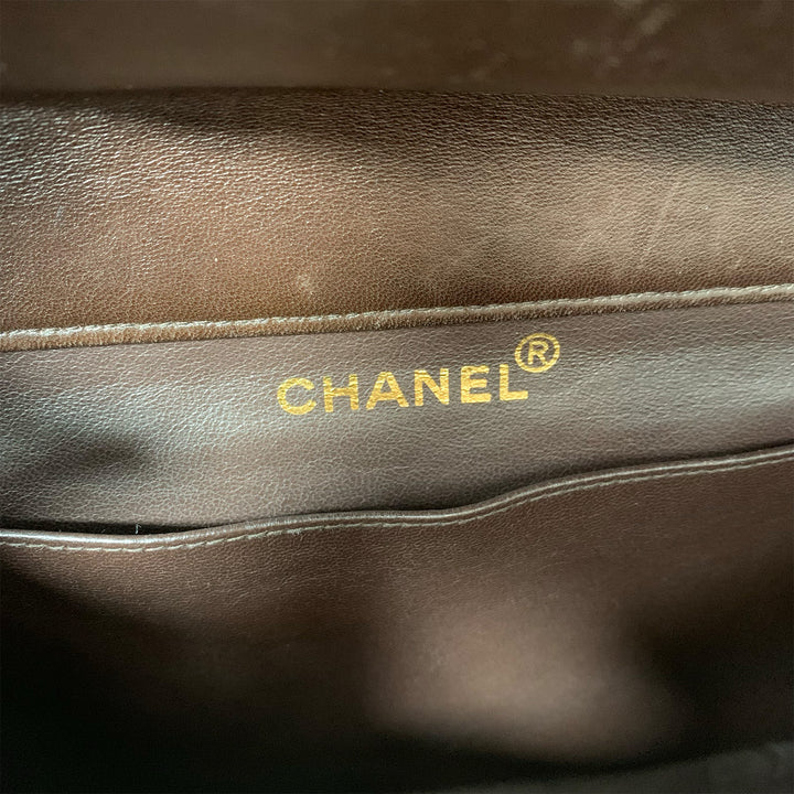 Chanel Vintage Two-Face Double Sided Classic Flap Bag in Brown with Gold Hardware