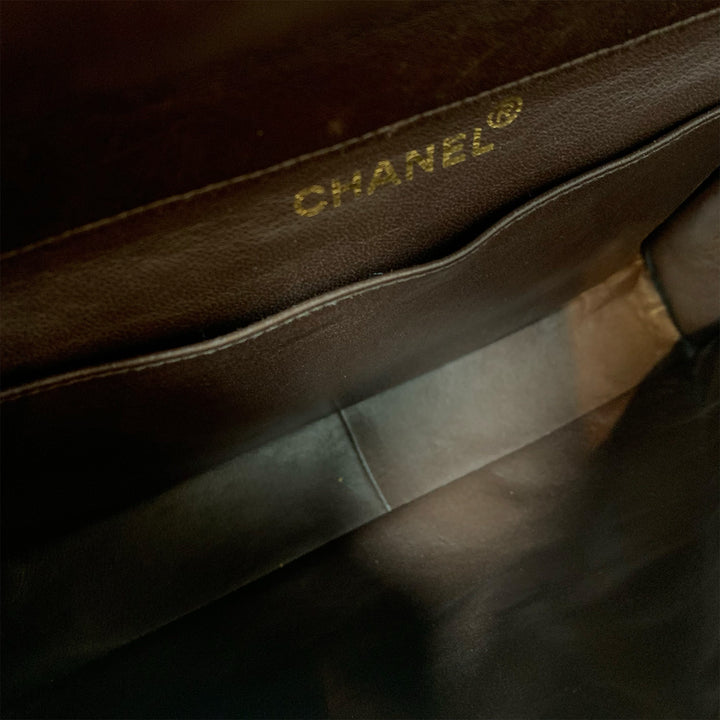 Chanel Vintage Two-Face Double Sided Classic Flap Bag in Brown with Gold Hardware