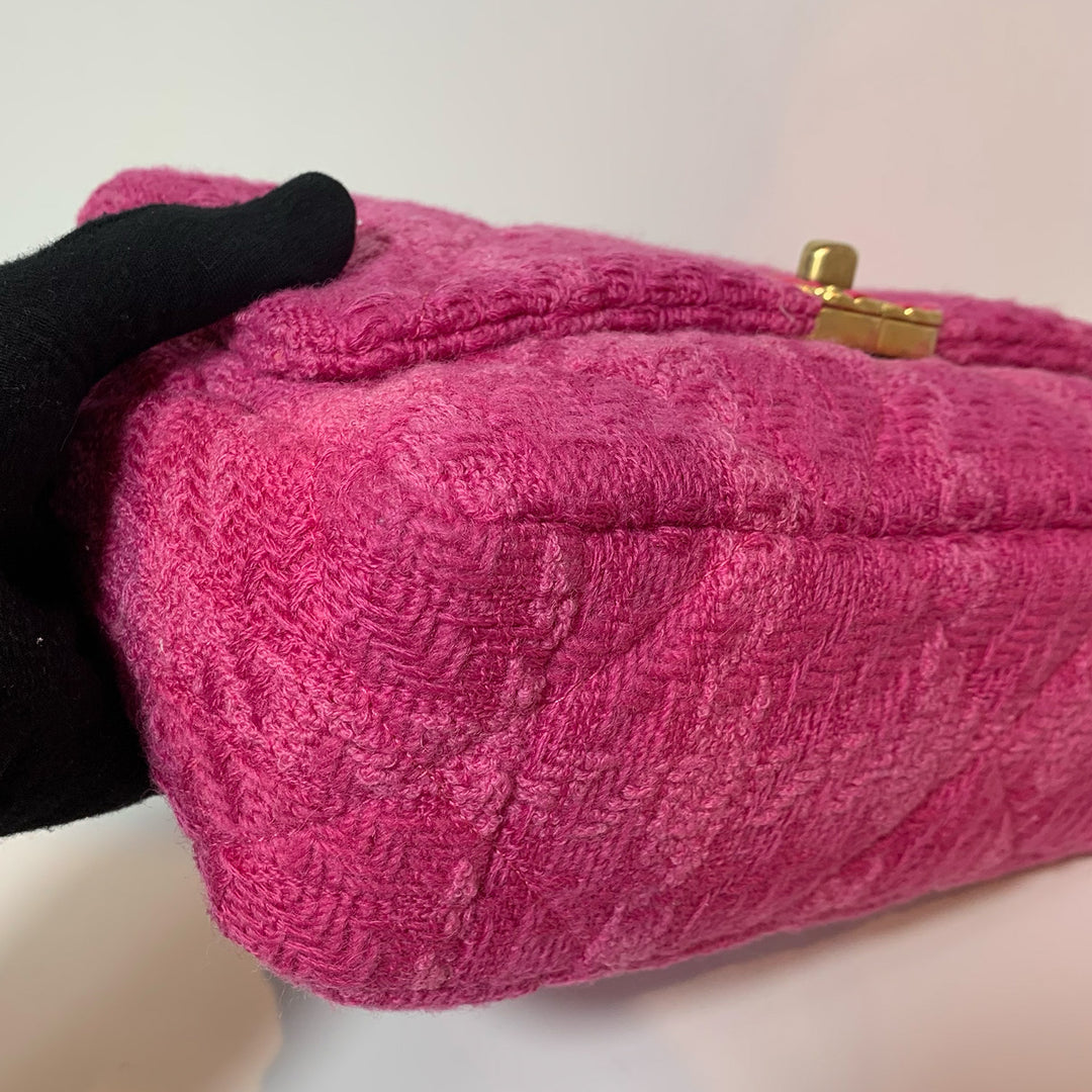 Chanel Medium 19 Flap Bag in Pink Tweed with Mixed Hardware