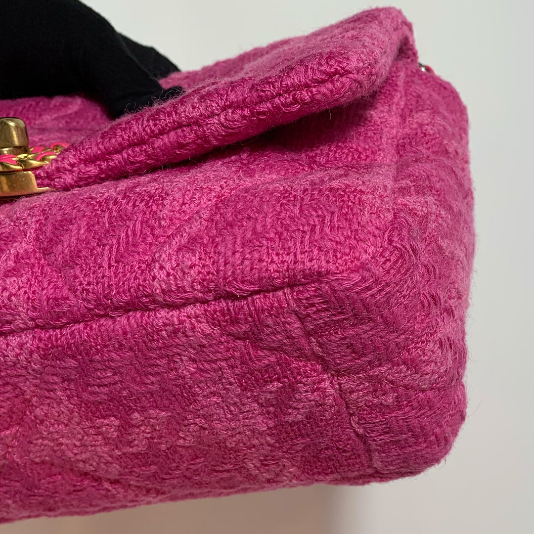 Chanel Medium 19 Flap Bag in Pink Tweed with Mixed Hardware