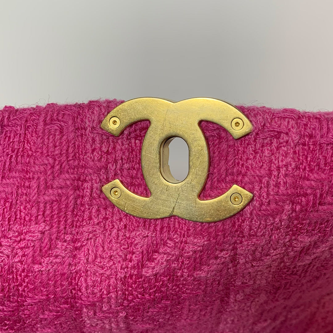 Chanel Medium 19 Flap Bag in Pink Tweed with Mixed Hardware