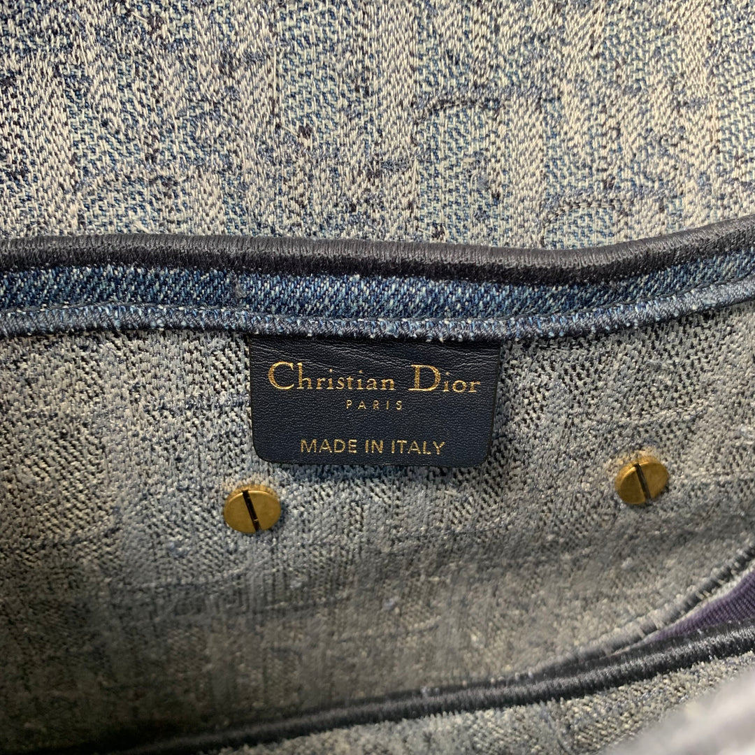Dior Oblique Denim Saddle Bag