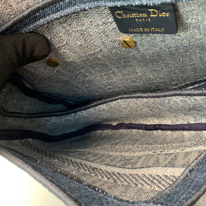 Dior Oblique Denim Saddle Bag