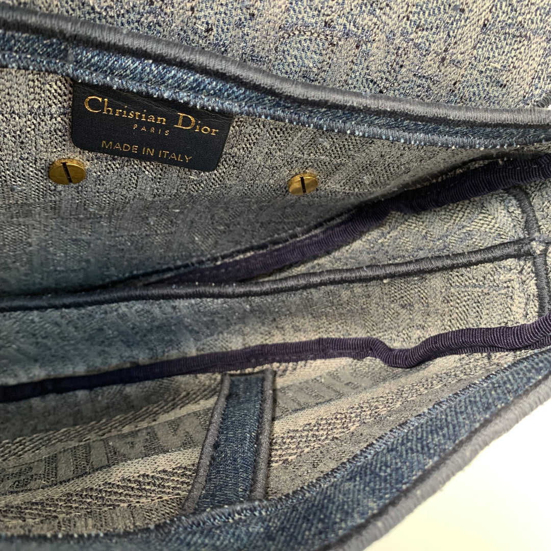 Dior Oblique Denim Saddle Bag