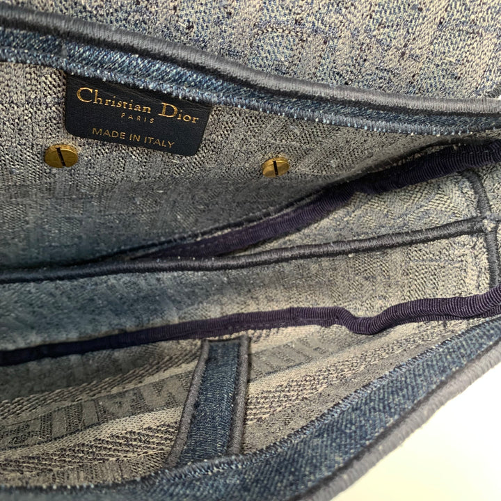 Dior Oblique Denim Saddle Bag