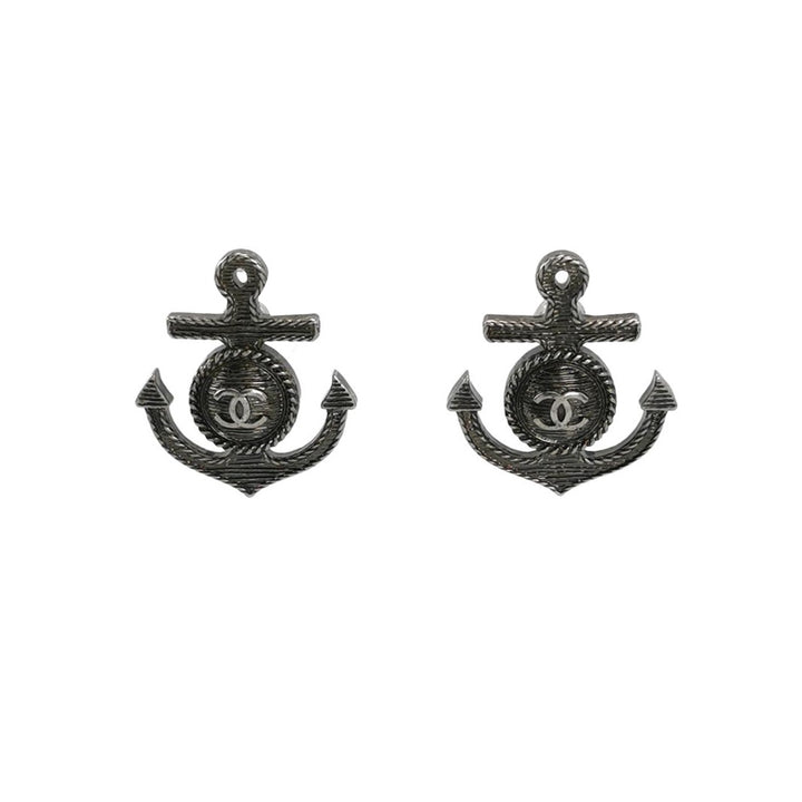 Chanel Metal Anchor CC Earrings