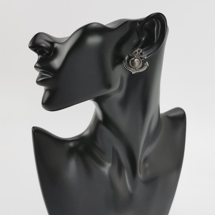 Chanel Metal Anchor CC Earrings