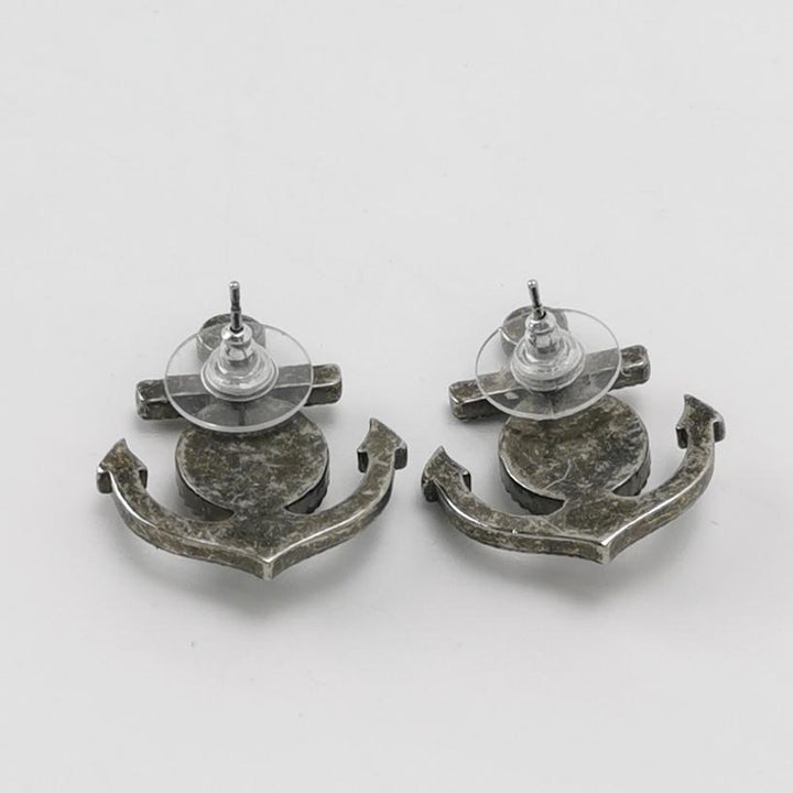 Chanel Metal Anchor CC Earrings
