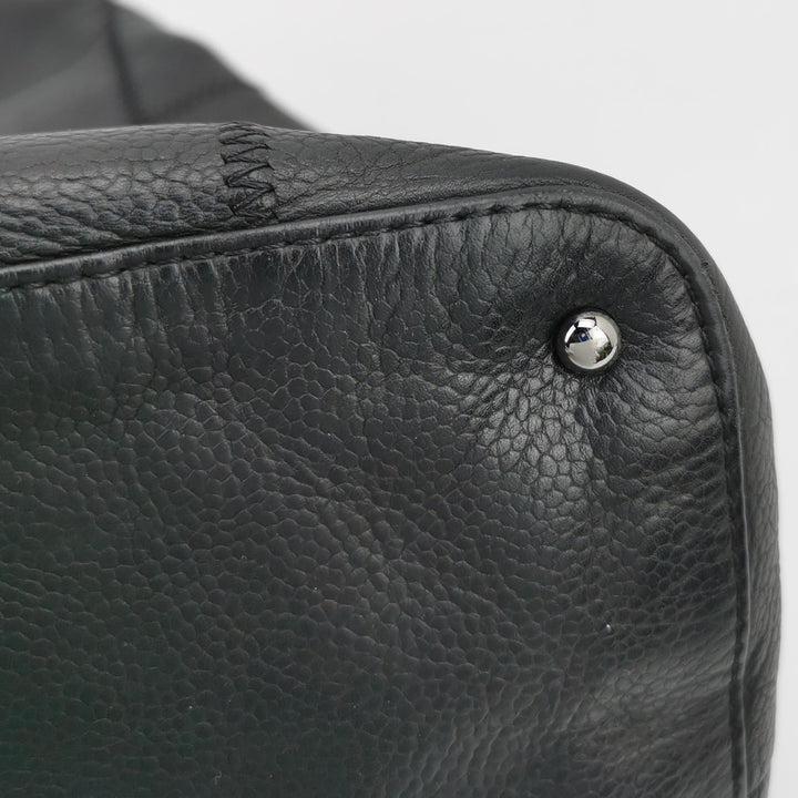 Chanel Tassel Bag in Black Calfskin Square Stitched
