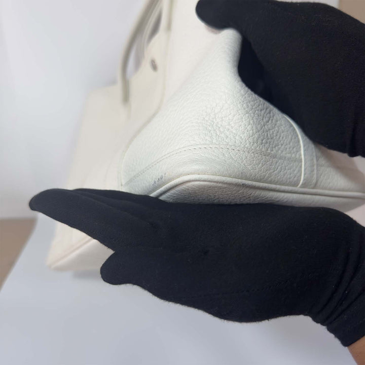 Hermès Garden Party 36 PM in White with Silver Hardware