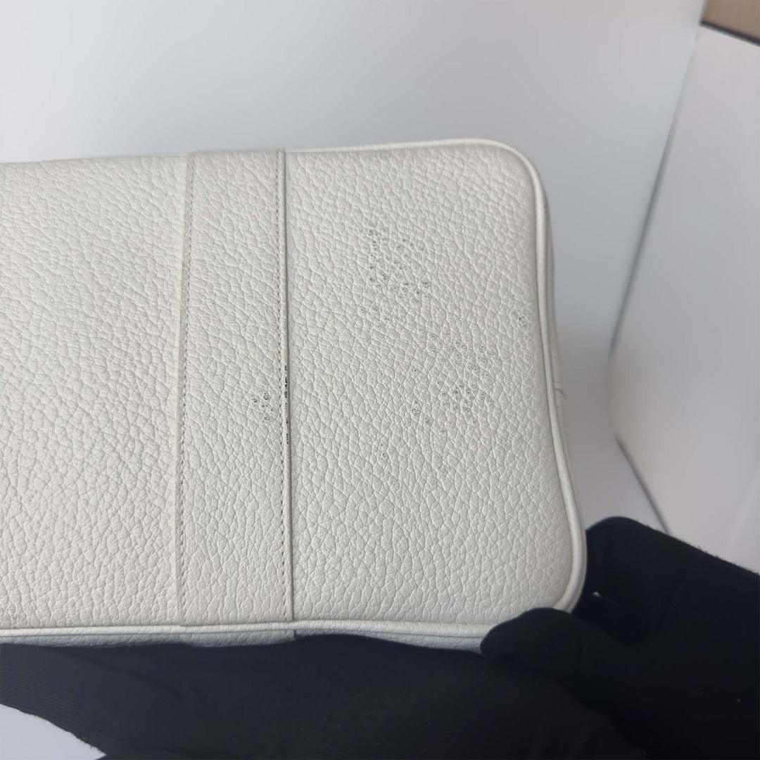 Hermès Garden Party 36 PM in White with Silver Hardware
