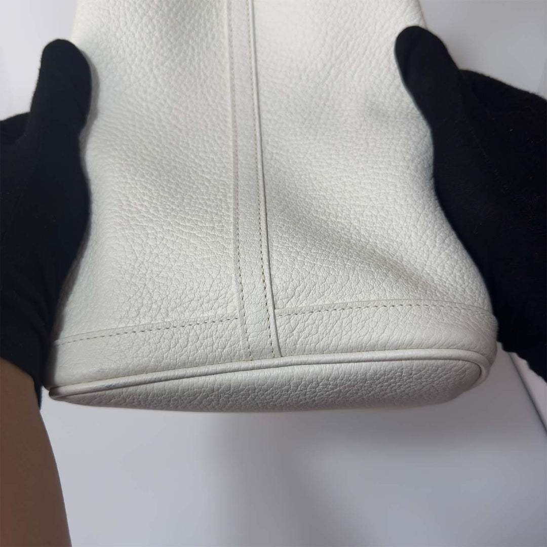 Hermès Garden Party 36 PM in White with Silver Hardware
