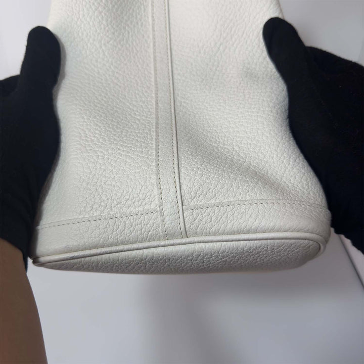 Hermès Garden Party 36 PM in White with Silver Hardware