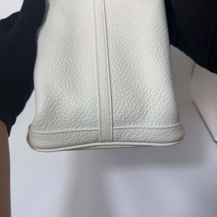 Hermès Garden Party 36 PM in White with Silver Hardware