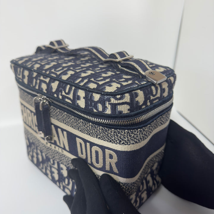 Dior Diortravel Vanity Case in Blue Oblique