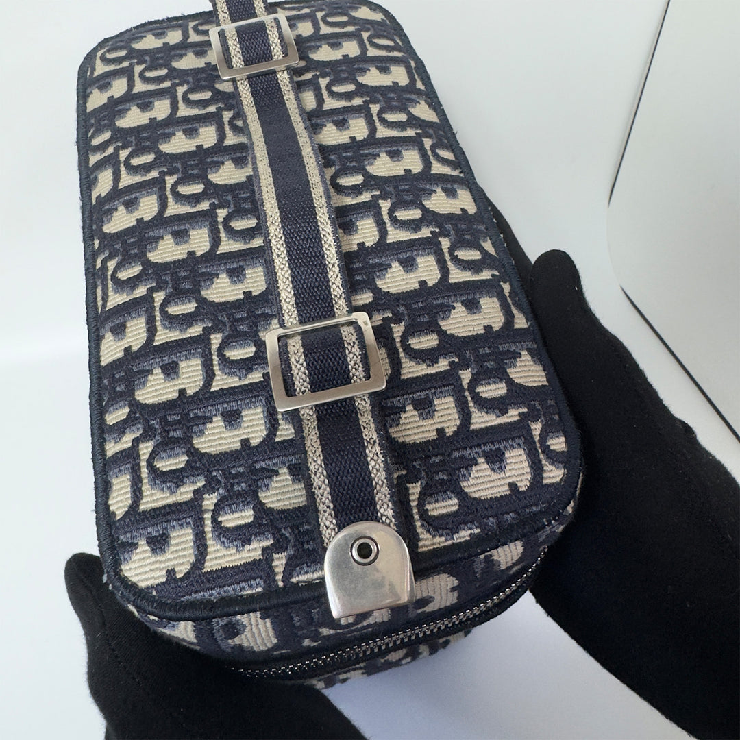 Dior Diortravel Vanity Case in Blue Oblique