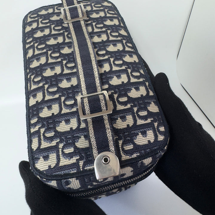 Dior Diortravel Vanity Case in Blue Oblique