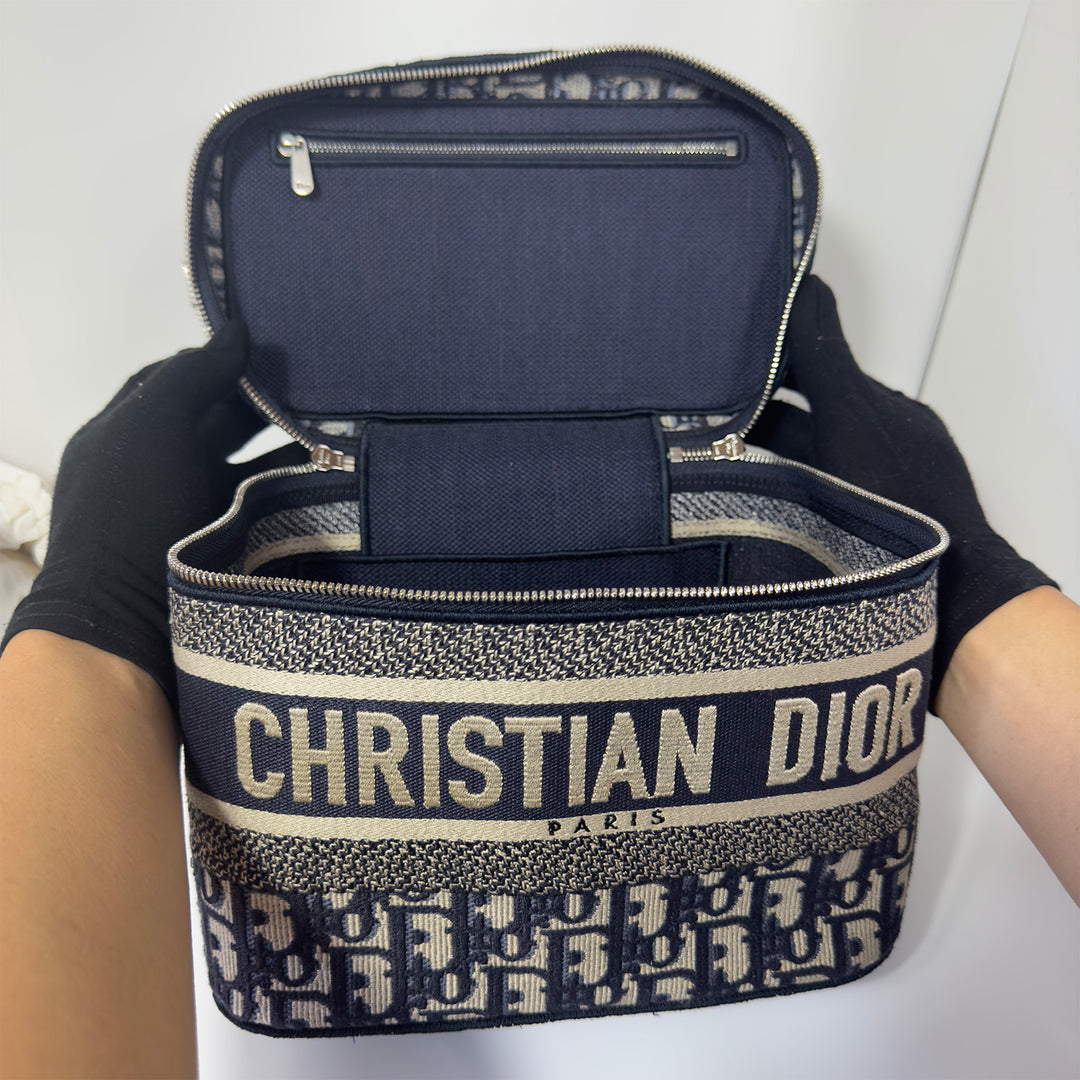 Dior Diortravel Vanity Case in Blue Oblique