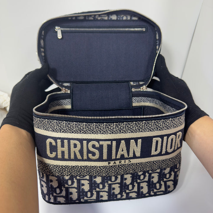 Dior Diortravel Vanity Case in Blue Oblique