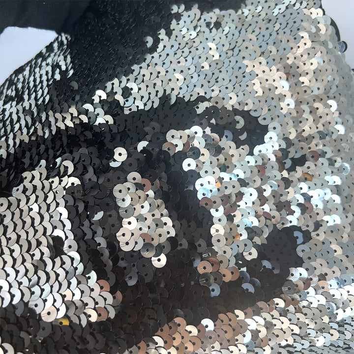 Chanel Small Sequin Drawstring Bag with Silver Hardware