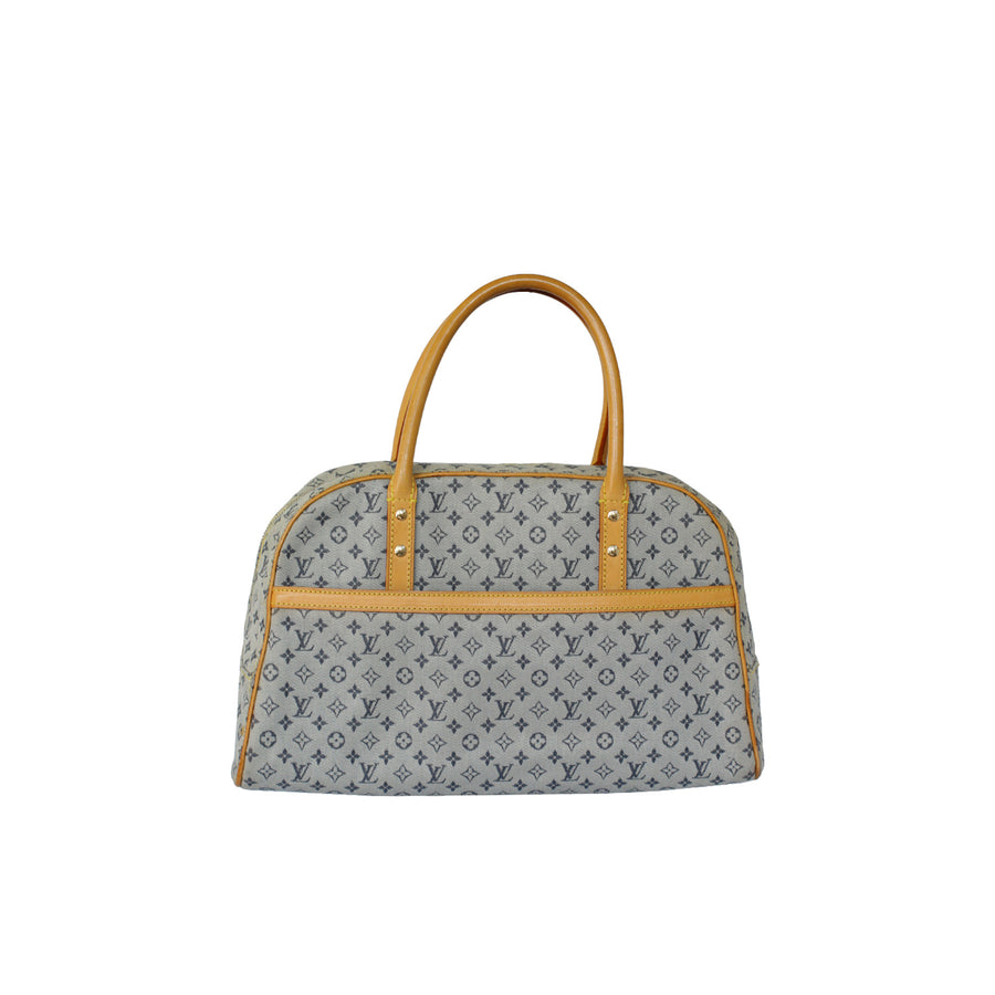 Vintage Louis Vuitton Lin Marie top-handle bag with denim monogram canvas.