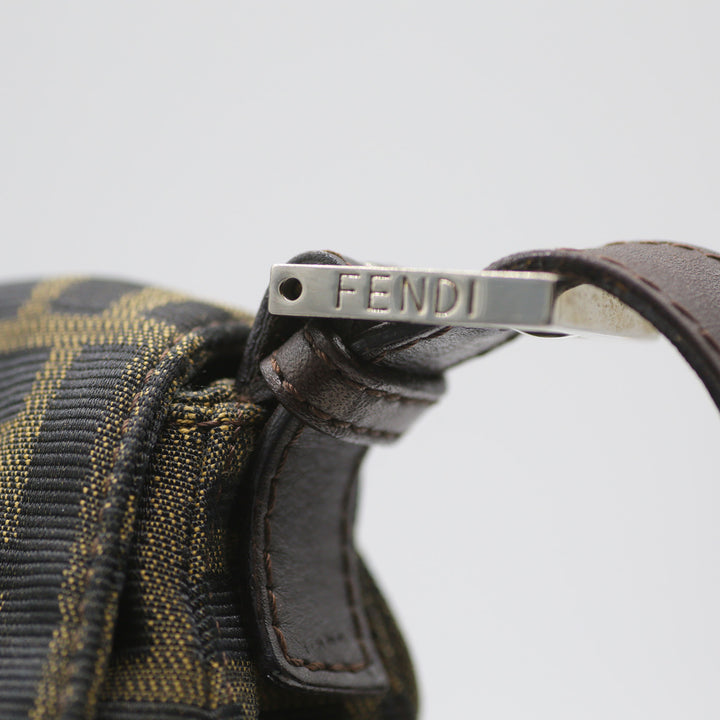 Fendi Vintage Zucca Mamma Baguette Bag with Silver Hardware