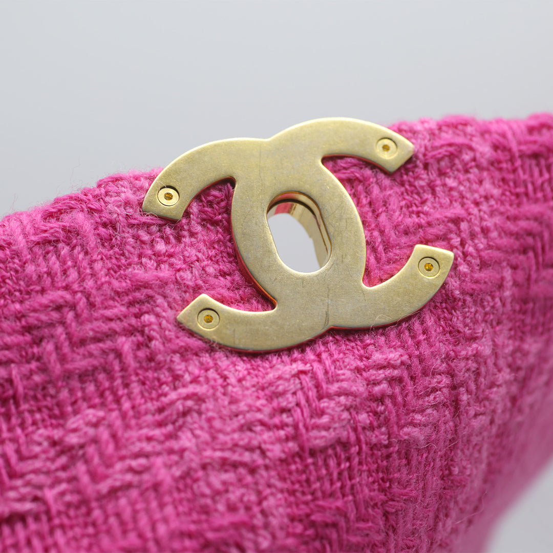 Chanel Medium 19 Flap Bag in Pink Tweed with Mixed Hardware