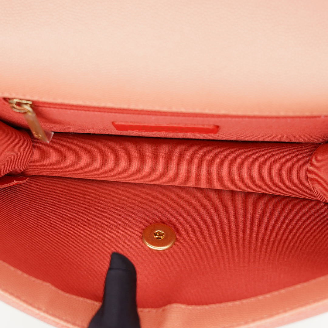 Chanel Sunset on the Sea Flap Bag In Coral Pink Caviar Leather