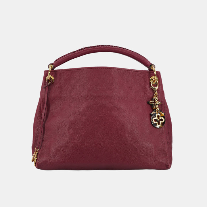 Louis Vuitton Artsy In Red Monogram Empreinte Leather Hobo Bag