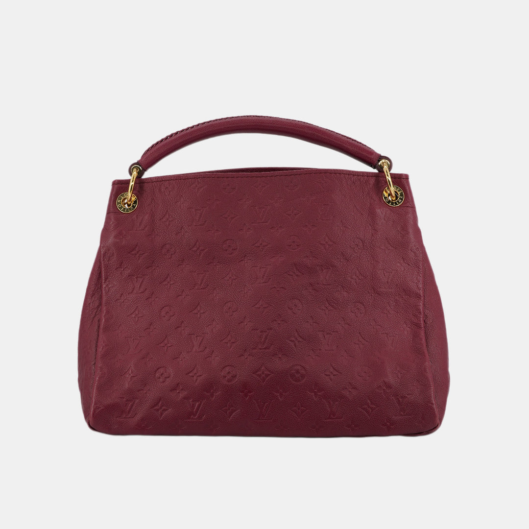 Louis Vuitton Artsy In Red Monogram Empreinte Leather Hobo Bag