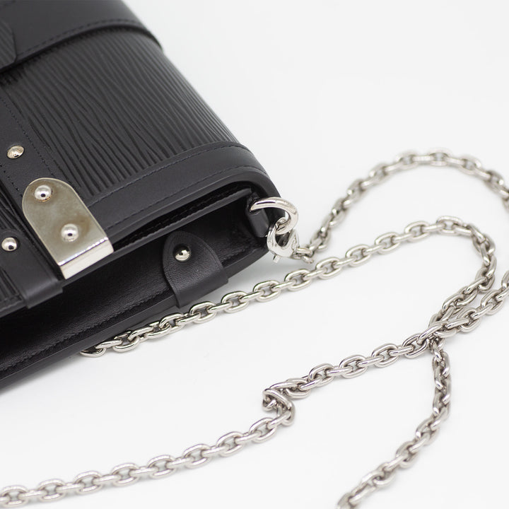 Louis Vuitton Epi Trunk Chain Wallet in Black
