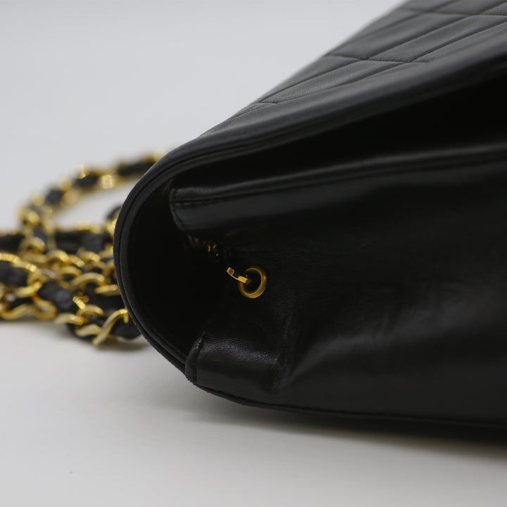 A close-up of the leather trim.