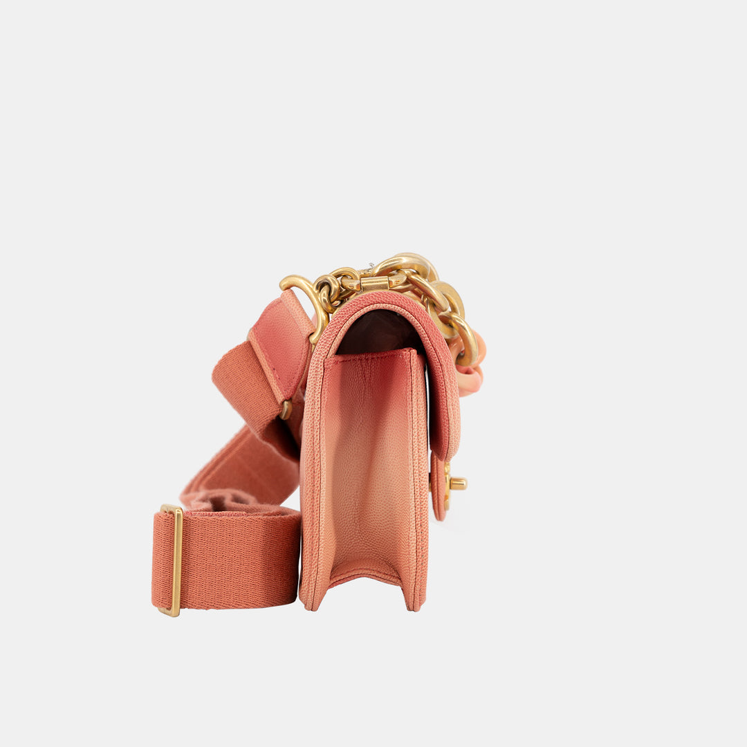 Side of the Chanel Sunset on the Sea Flap Bag.